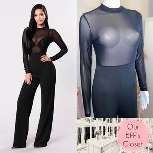 👸🏽<Fashion Nova> Mock Neck Jumpsuit
